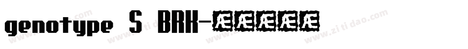genotype S BRK字体转换